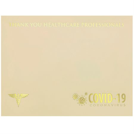 Certificat remerciement Covid-19